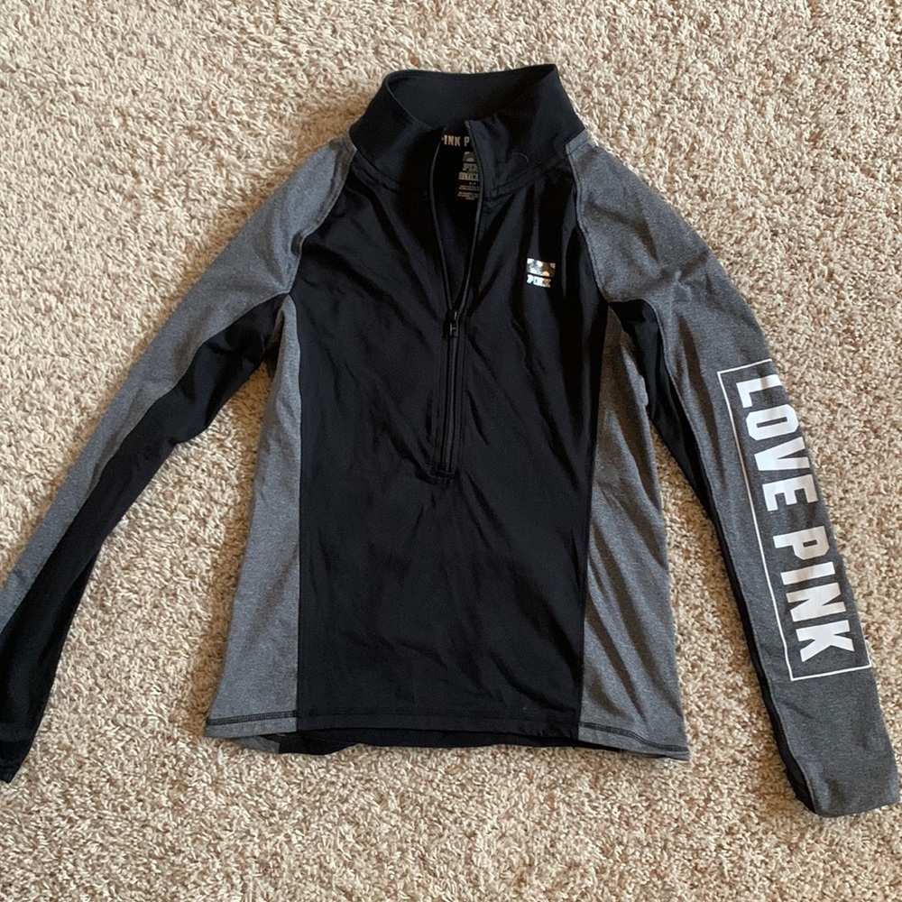 PINK activewear jacket with 3/4 zip